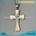 Moda pingente de jesus de aço inoxidável, três pingente de cruz, pingente de ouro projeta mulheres